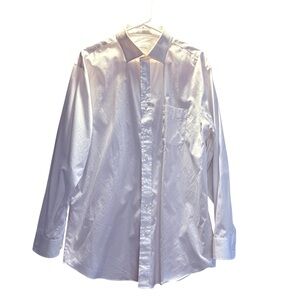COOPER & STEWART men’s white DRESS SHIRT | size 17 (34/35)